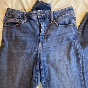 High rise skinny jeans